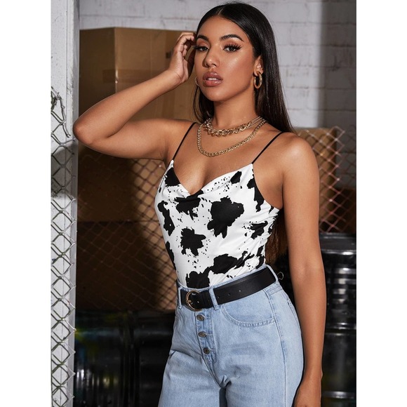 nashville western Cow Print Cami Top - Picture 5 of 5